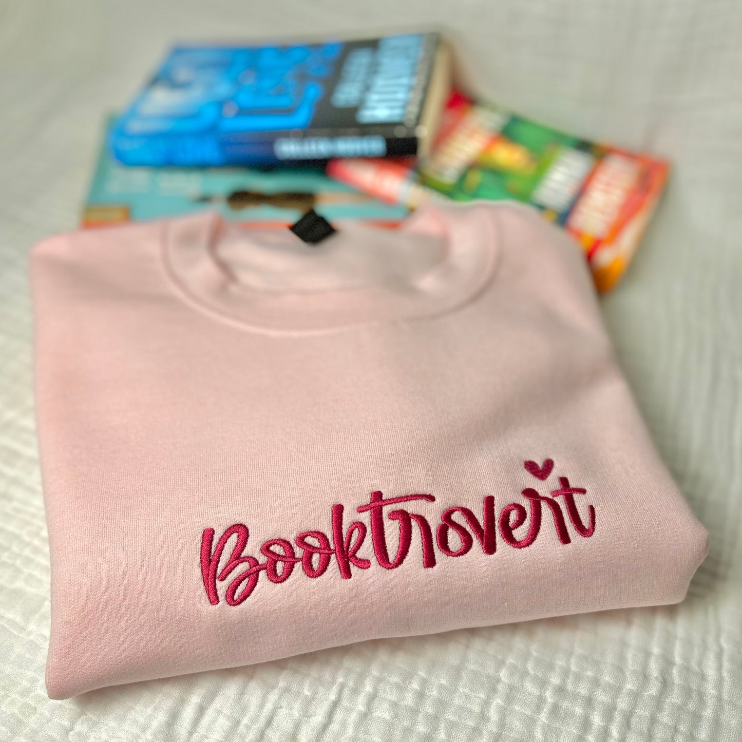 Booktrovert ♥ Embroidered Crewneck