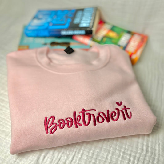 Booktrovert ♥ Embroidered Crewneck