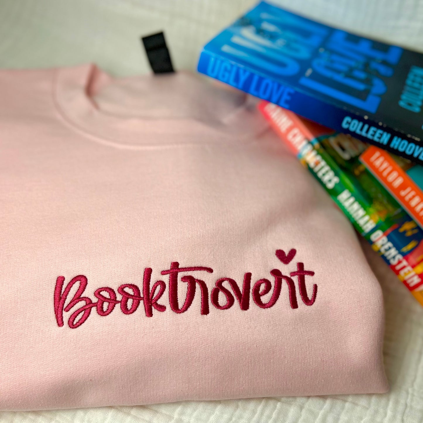 Booktrovert ♥ Embroidered Crewneck