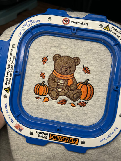 Fall Teddy Embroidered Crewneck