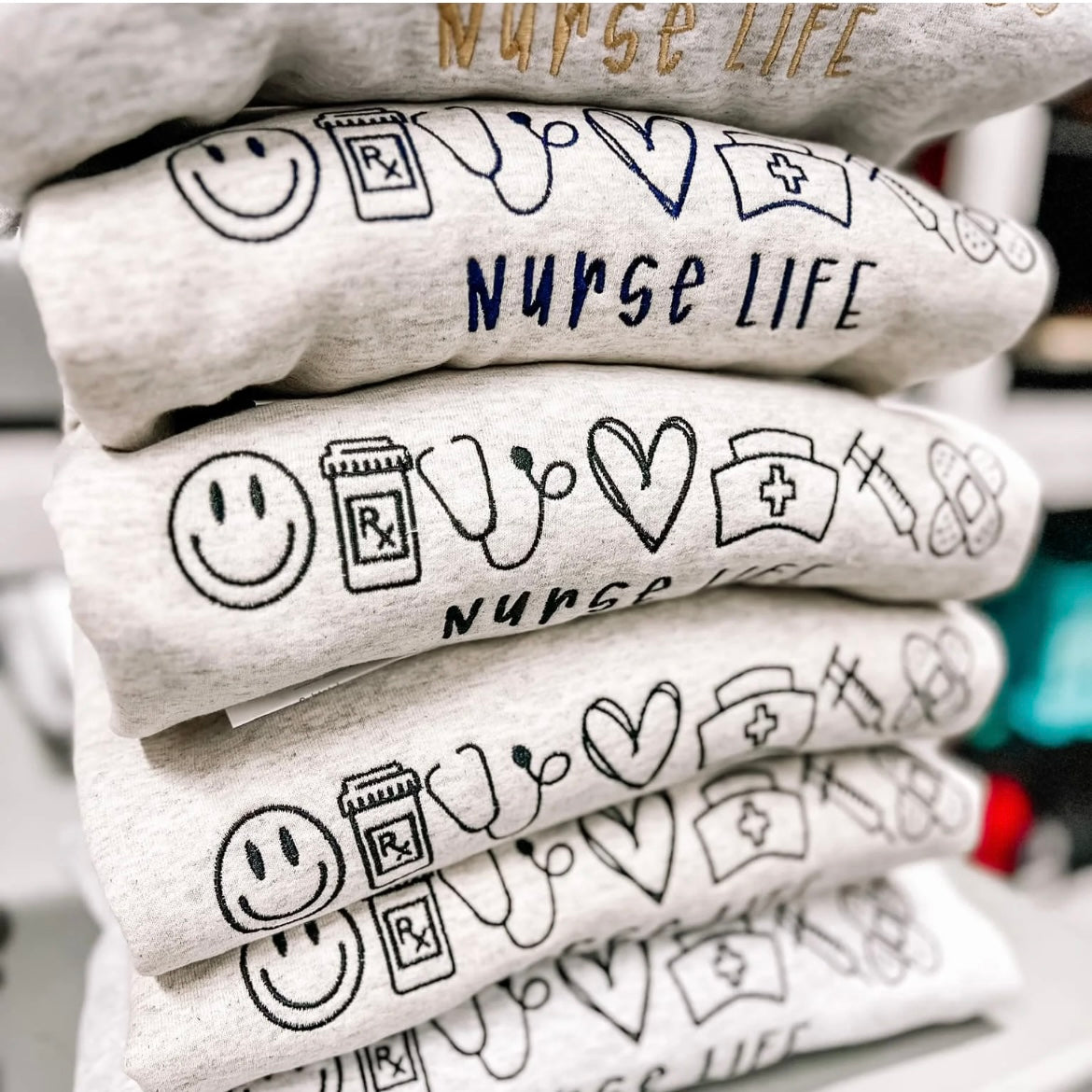 Nurse Icons Embroidered Sweater